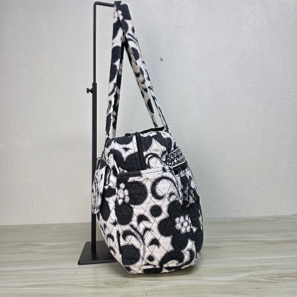 Vera Bradley Diaper Baby Bag Floral Pattern In Black & White